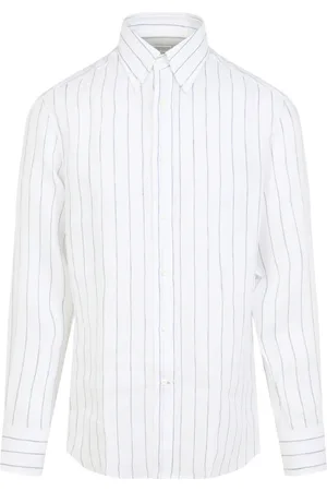 Brunello Cucinelli Homme, Chemises, Blanc, Taille: XL Chemise en denim