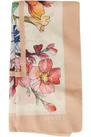 Twin-Set Femme, Accessoires, Multicolore, Taille: ONE Size Chemisier Imprimé Floral Oval T