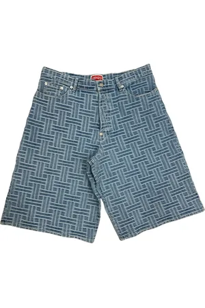 Kenzo Homme, Shorts, Bleu, Taille: W33 Shorts en denim à motifs