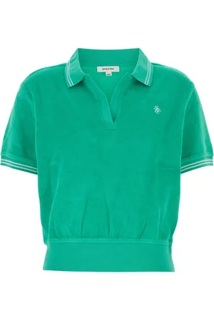 Sporty & Rich Femme, Tops, Vert, Taille: 38 FR Polo Classique pour un usage quotidien