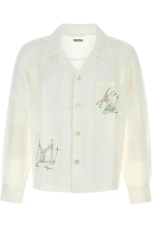 BODE Homme, Chemises, , Taille: L Chemise en lin blanc pour homme