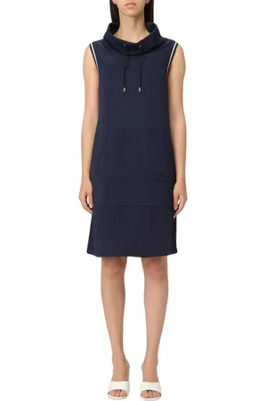 Liu Jo Femme, Robes, Bleu, Taille: 40 FR Robe Bleue sans Manches à Ourlet Évasé