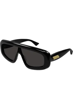 Bottega Veneta Unisex, Accessoires, Noir, Taille: ONE Size Lunettes de Soleil Noires Grises Modèle Bv1281S