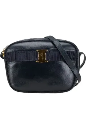 Salvatore Ferragamo Femme, Pre-owned, Bleu, Taille: ONE Size Pre-owned Cuir sacs-bandouliere