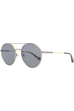 GANT Homme, Accessoires, Gris, Taille: ONE Size Lunettes de Soleil Rondes Gunmetal avec Verres Gris