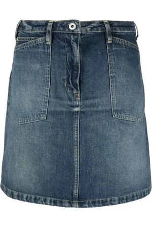 Kenzo Femme, Jupes, Bleu, Taille: W26 Mini-jupe en jean A-Line