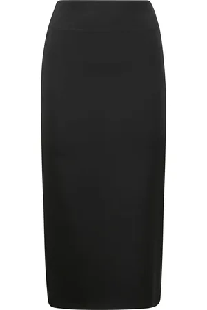 Jacquemus Femme, Jupes, Noir, Taille: 40 FR Jupe taille haute en viscose à coupe droite