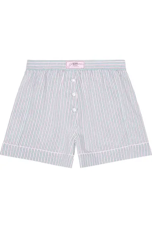 Ganni Femme, Shorts, Bleu, Taille: 36 FR Shorts Bleu Clair avec Fermeture à Bouton