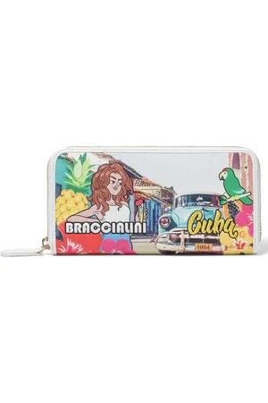 Braccialini Femme, Accessoires, Multicolore, Taille: ONE Size Portefeuille Voyageur Cuba Fermeture Éclair