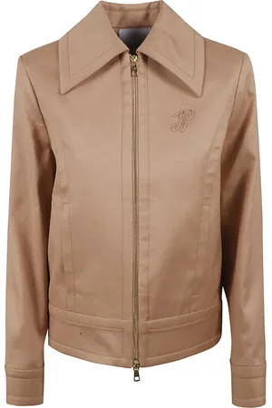 Patou Femme, Vestes, Brun, Taille: 36 FR Veste courte zippée