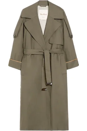 Max Mara Femme, Manteaux, Vert, Taille: 40 FR Veste Verte à Double Boutonnage avec Bords Contrastants