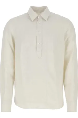 Aspesi Homme, Chemises, Blanc, Taille: M Chemise en lin ivoire