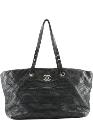 CHANEL Femme, Pre-owned, Noir, Taille: ONE Size Pre-owned Cuir cabas