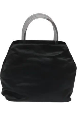 Prada Femme, Pre-owned, Noir, Taille: ONE Size Pre-owned Satin sacs-main
