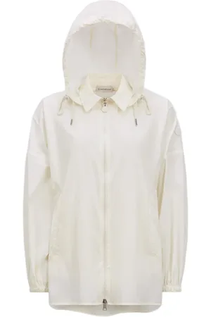 Moncler Femme, Vestes, Blanc, Taille: 34 FR Blanc Capuche Détachable Fermeture Éclair Veste