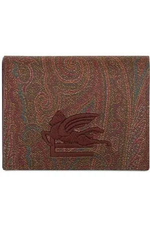 Etro Femme, Accessoires, Rouge, Taille: ONE Size Porte-Cartes Bi-Fold Paisley