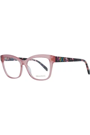 Emilio Pucci Femme, Accessoires, Multicolore, Taille: ONE Size Montures Optiques Carrées Roses Femme