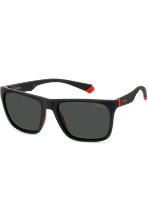 Polaroid Unisex, Accessoires, Noir, Taille: 49 MM Lunettes de soleil carrées bleues polarisées miroir