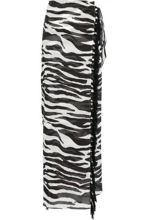 The Attico Femme, Jupes, Noir, Taille: 36 FR Maillot de bain noir à franges avec lien latéral