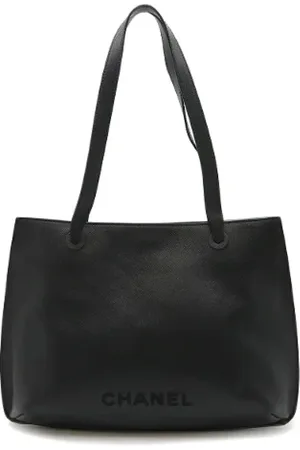 CHANEL Femme, Pre-owned, Noir, Taille: ONE Size Pre-owned Cuir cabas