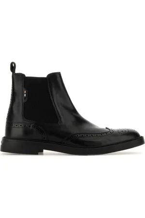 HUGO BOSS Homme, Chaussures, Noir, Taille: 41 EU Bottines noires en cuir