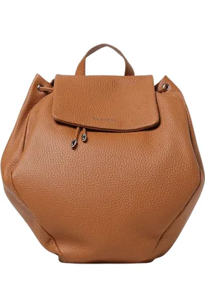 Orciani Femme, Sacs, Brun, Taille: ONE Size Sac à dos en cuir marron avec fermeture éclair