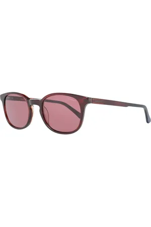 GANT Homme, Accessoires, Rouge, Taille: ONE Size Lunettes de Soleil Carrées Marron Verres Bourgogne