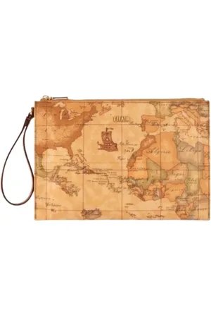 ALVIERO MARTINI 1A CLASSE Femme, Sacs, , Taille: ONE Size Pochette plate Geo Classic avec dragonne