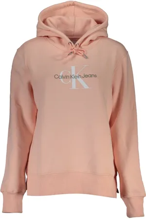 Calvin Klein Femme, Sweatshirts et sweats à capuche, Rose, Taille: 36 FR Sweat à capuche rose avec impression et broderie