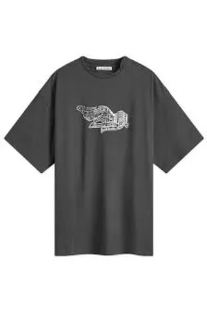 Acne Studios Homme, Tops, Noir, Taille: XL T-shirt Décontracté en Coton de Différentes Couleurs