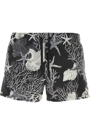 VERSACE Homme, Maillots de bain, Noir, Taille: M Shorts de bain en polyester imprimé