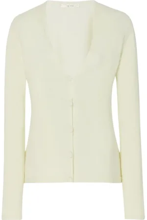 The Row Femme, Pulls, Vert, Taille: 36 FR Gilet Vert Clair Col en V