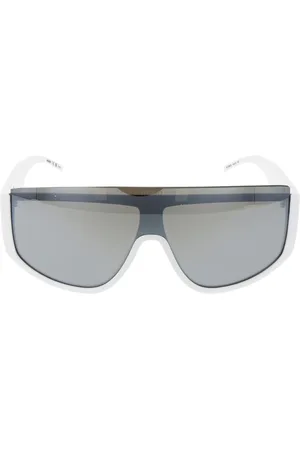 HUGO BOSS Homme, Accessoires, Blanc, Taille: ONE Size Lunettes de soleil blanches pour hommes miroir gris