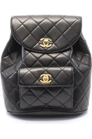 CHANEL Femme, Pre-owned, Noir, Taille: ONE Size Pre-owned Cuir sacs-dos