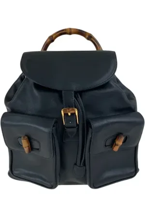 Gucci Femme, Pre-owned, Noir, Taille: ONE Size Pre-owned Cuir sacs-dos