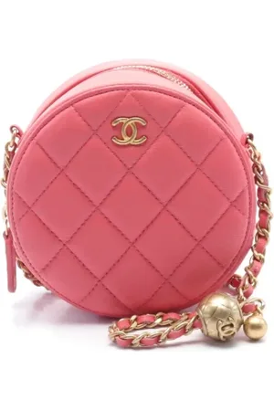 CHANEL Femme, Pre-owned, Rose, Taille: ONE Size Pre-owned Cuir sacs-bandouliere