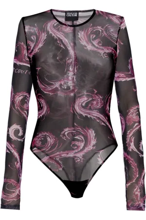 VERSACE Femme, Tops, Noir, Taille: 40 FR Body avec motif
