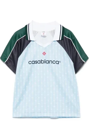 Casablanca Femme, Tops, Multicolore, Taille: 36 FR Maillot de Football Bleu Clair Design Sportif