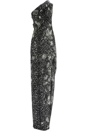 Rick Owens Femme, Robes, Noir, Taille: 40 FR Robe Midi Noire Asymétrique