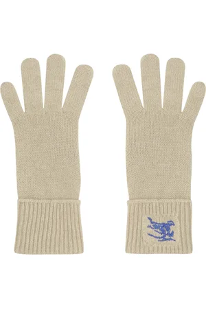 Burberry Unisex, Accessoires, Vert, Taille: M/L Gants en cachemire avec bord replié