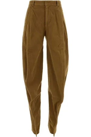 Y / PROJECT Femme, Pantalons, Brun, Taille: 36 FR Pantalon en Velours Extensible Caramel