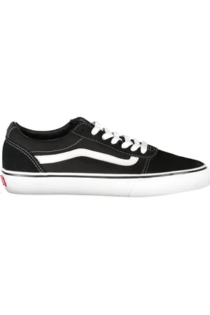 Vans Homme, Chaussures, Noir, Taille: 40 EU Baskets de Sport Homme Noires avec Détails Contrastés