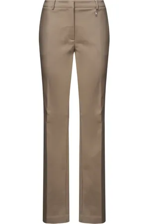 Guess Femme, Pantalons, Brun, Taille: 46 FR Pantalon Marron Coupe Droite Taille Moyenne