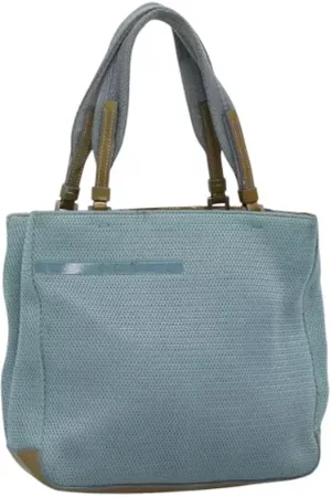 Prada Femme, Pre-owned, Bleu, Taille: ONE Size Pre-owned Nylon sacs-main