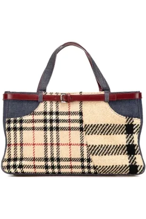Burberry Femme, Pre-owned, Multicolore, Taille: ONE Size Pre-owned Laine sacs-main