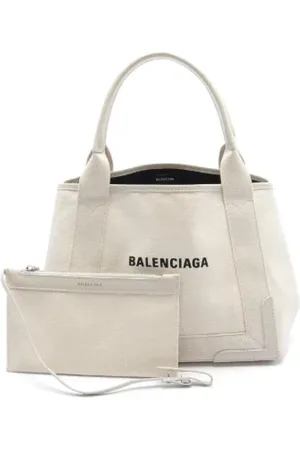 Balenciaga Femme, Pre-owned, Blanc, Taille: ONE Size Pre-owned Toile cabas