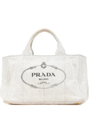 Prada Femme, Pre-owned, Blanc, Taille: ONE Size Pre-owned Denim sacs-prada
