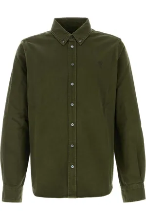 Ami Homme, Chemises, Vert, Taille: M Chemise en denim vert bouteille