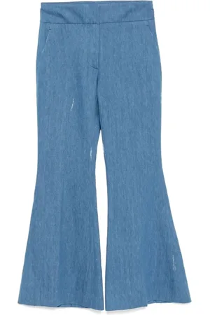 GABRIELA HEARST Femme, Pantalons, Bleu, Taille: 38 FR Pantalon Évasé Bleu Marais
