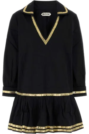 BODE Femme, Robes, Noir, Taille: 40 FR Robe en Coton Noir Tinsel
